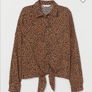 H&M leopard blouse
